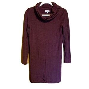 Lou & Grey Womens Size XS Burgundy Cowl Neck Pullover Stretch Tunic Top Blouse